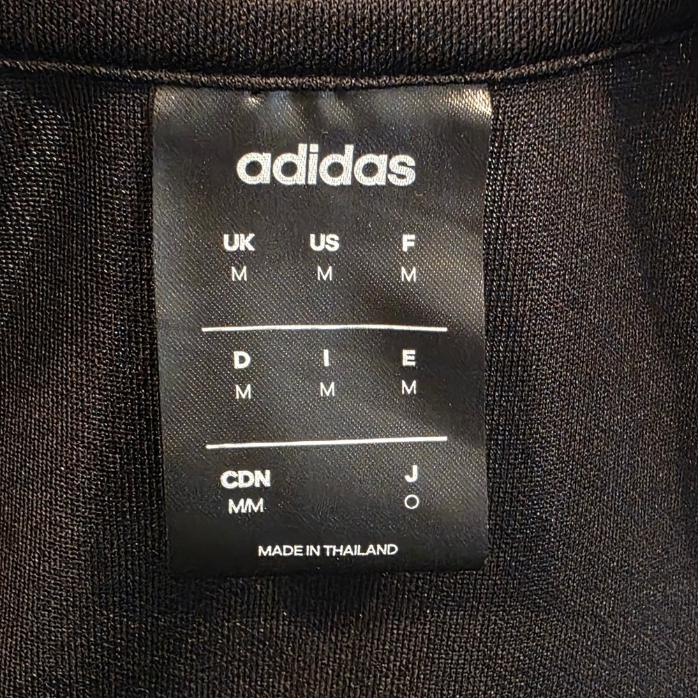 Adidas Climalite 1/4 Zip Pullover Mens Medium Black White Stripes DY3145 - Picture 3 of 9